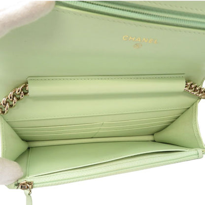 Chanel Shoulder Bag Caviar Green