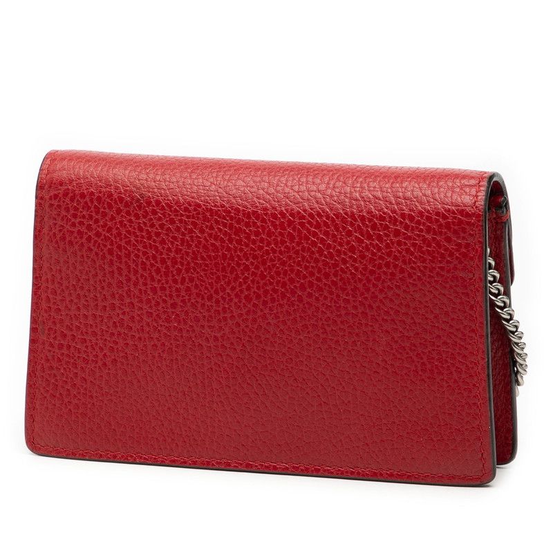 Gucci Dionysus Crossbody Chain Shoulder Bag Red Leather