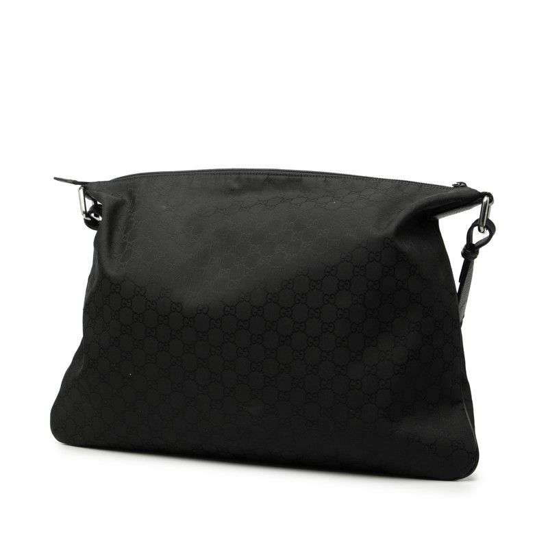 Gucci GG Nylon Crossbody Shoulder Bag Black