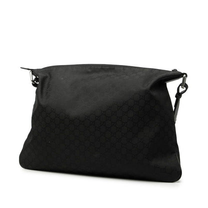 Gucci GG Nylon Crossbody Shoulder Bag Black