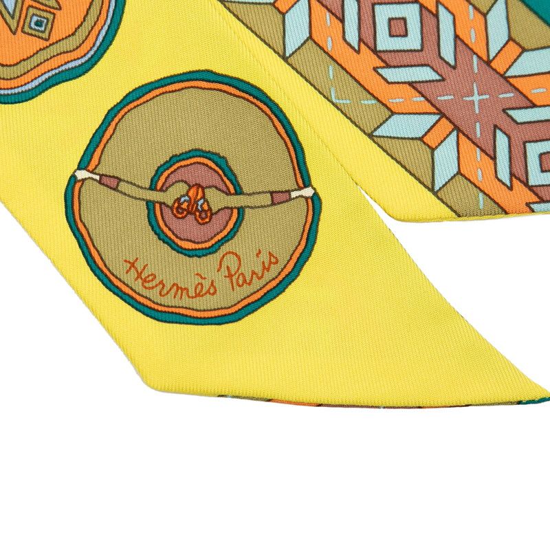 Hermes Twilly Balles du Mexique Mexico Mexican Dance Yellow Green