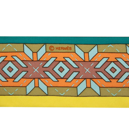 Hermes Twilly Balles du Mexique Mexico Mexican Dance Yellow Green