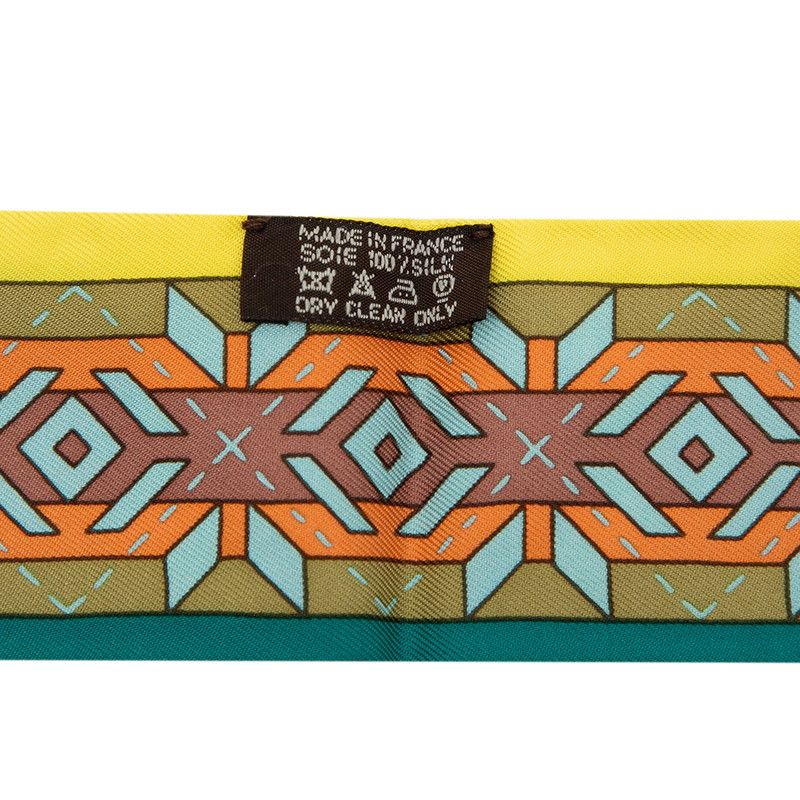 Hermes Twilly Balles du Mexique Mexico Mexican Dance Yellow Green