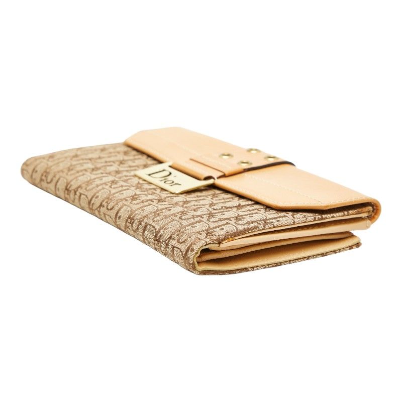 Dior Trotter Beige Brown Canvas Leather