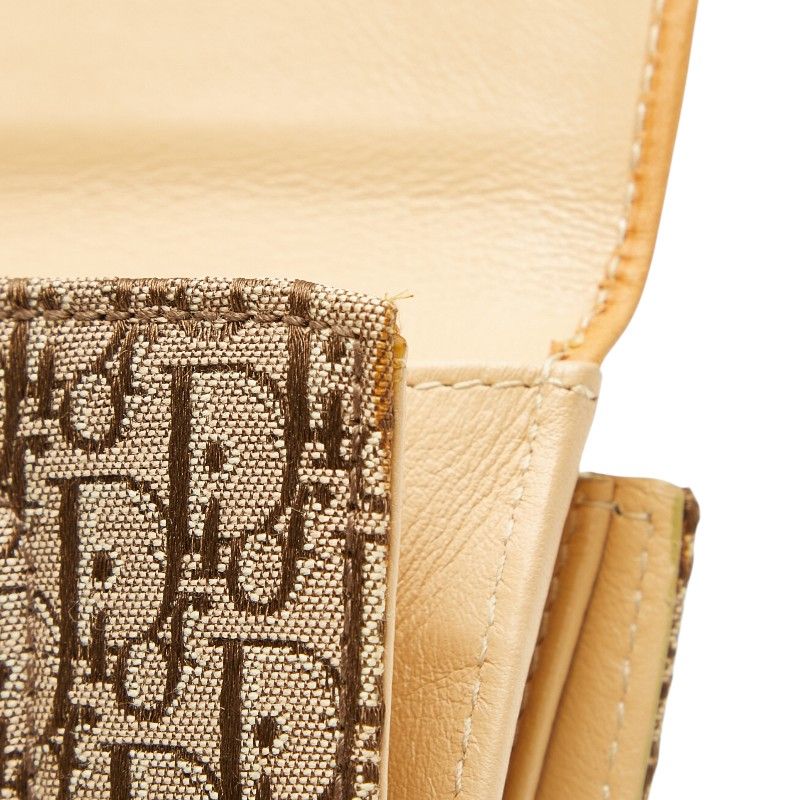 Dior Trotter Beige Brown Canvas Leather
