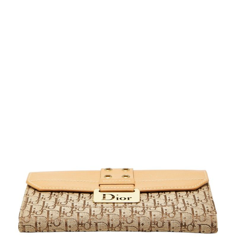 Dior Trotter Beige Brown Canvas Leather