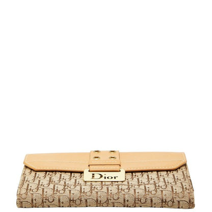Dior Trotter Beige Brown Canvas Leather