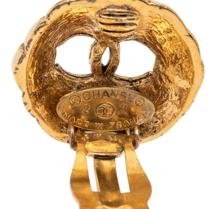 Chanel CC Logo Vintage Gold Plated
