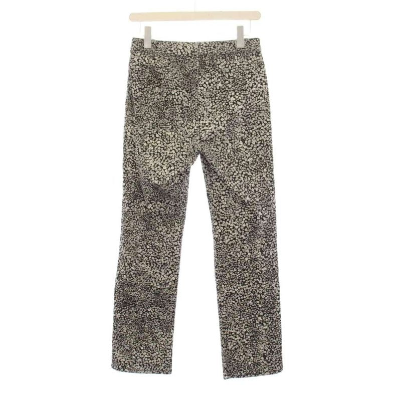 Chanel Camellia Cotton Pants Skinny Pants 36 Black KH