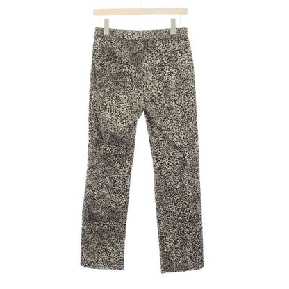 Chanel Camellia Cotton Pants Skinny Pants 36 Black KH