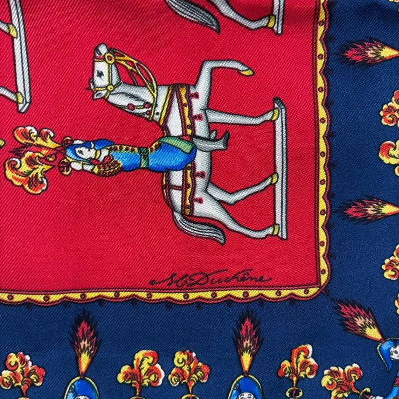 Hermes les Artificiers Fireworks Artist Carre 90 Scarf Red` Maybe