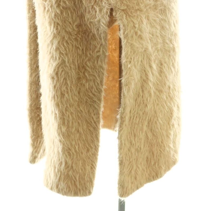 Celine Phoebe Philo Era Alpaca Cowl Shaggy Coat Long 34 Light Beige NR OS