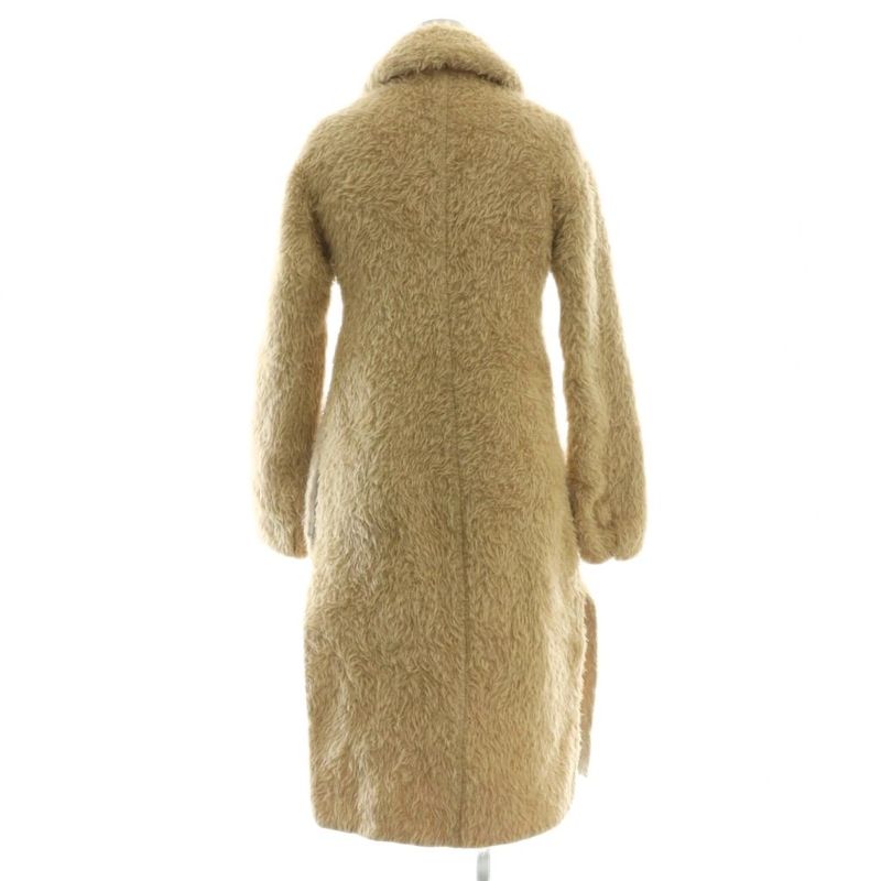 Celine Phoebe Philo Era Alpaca Cowl Shaggy Coat Long 34 Light Beige NR OS