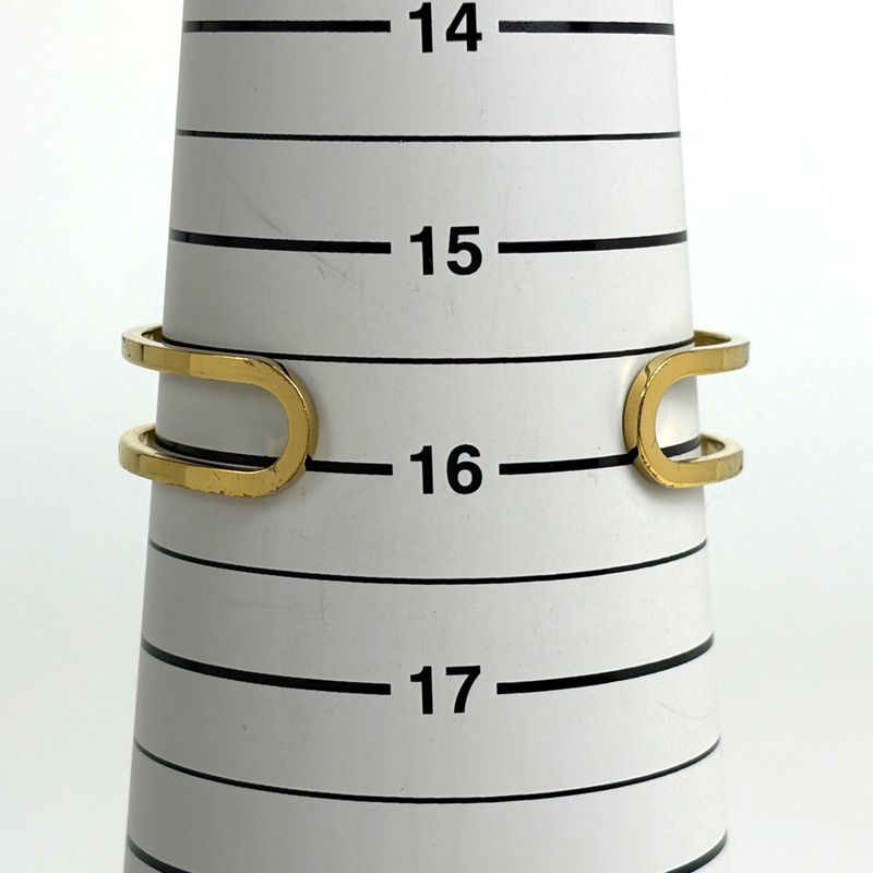 Fendi O-rock Bangle FF Logo Gold Plated