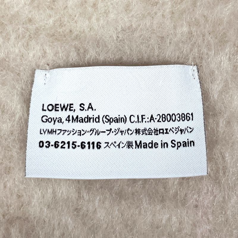 Loewe Logogram Muffler Ivory Scarf