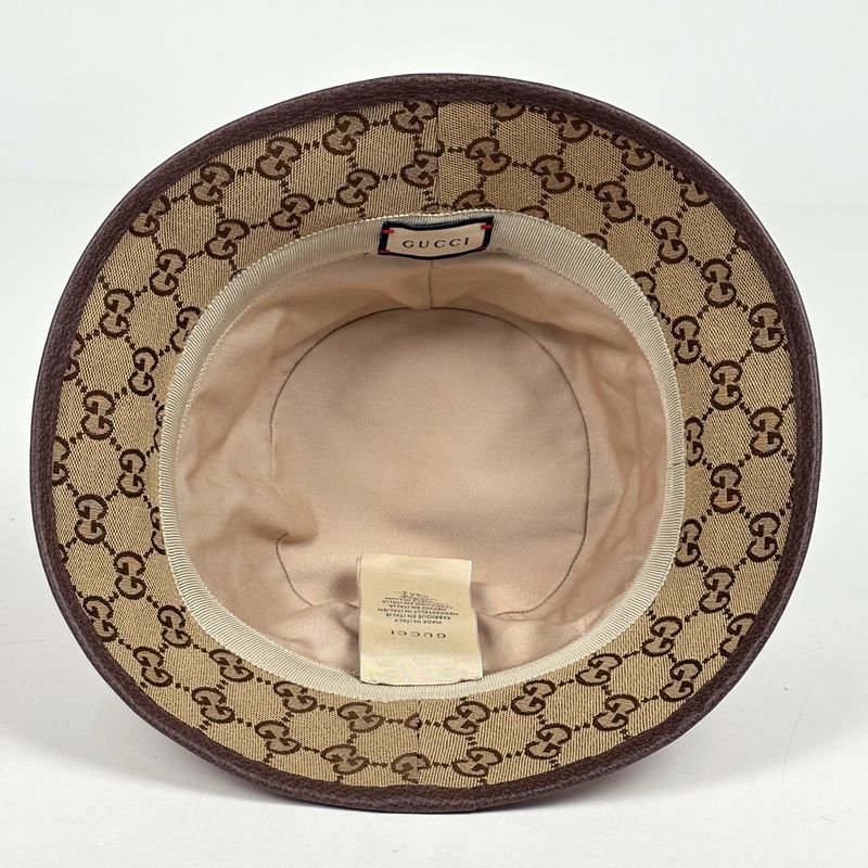 Gucci GG Marmont Hat Pattern Bucket Hat Beige Brown