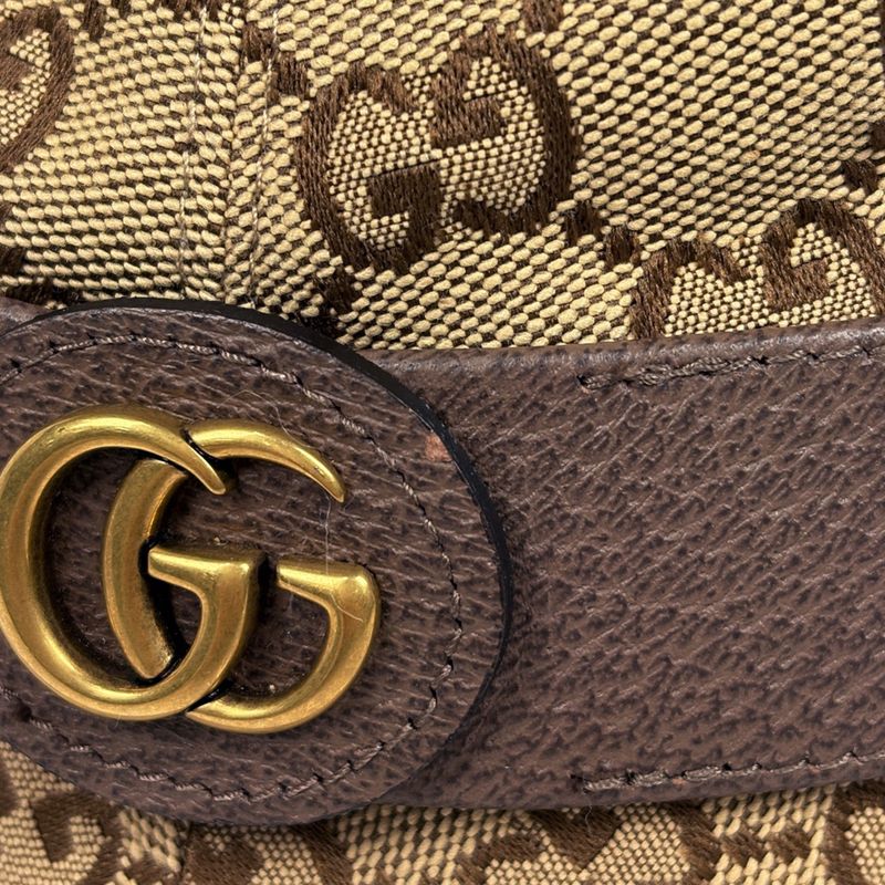 Gucci GG Marmont Hat Pattern Bucket Hat Beige Brown