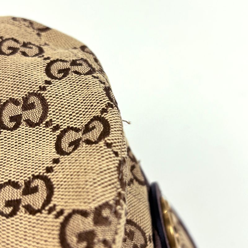 Gucci GG Marmont Hat Pattern Bucket Hat Beige Brown