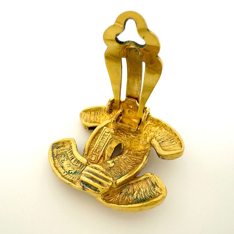 Chanel CC Logo Earrings CC Gold Plated