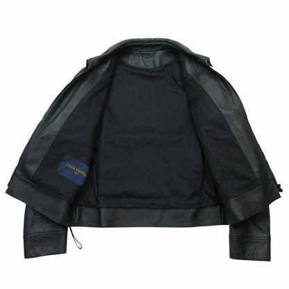 Louis Vuitton Monogram Embossed Utility Leather Jacket Calf 46 M