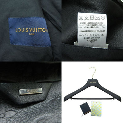 Louis Vuitton Monogram Embossed Utility Leather Jacket Calf 46 M