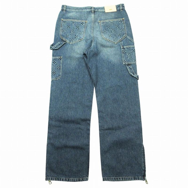 Louis Vuitton Workwear Denim Carpenter Pants Monogram 34