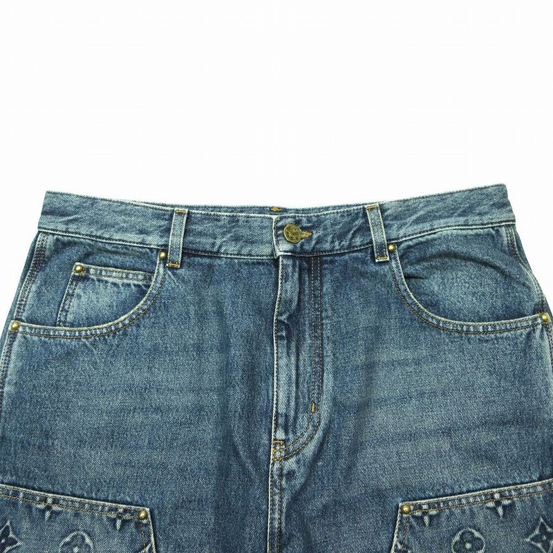 Louis Vuitton Workwear Denim Carpenter Pants Monogram 34