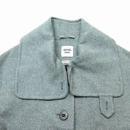 Hermes Cashmere Double Face Long Gilet No Sleeve Coat 34 XS