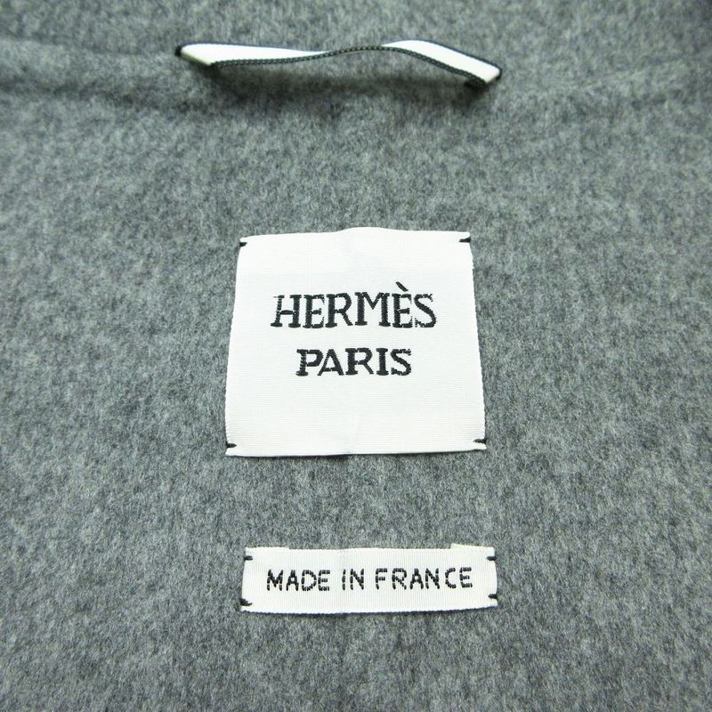 Hermes Cashmere Double Face Long Gilet No Sleeve Coat 34 XS