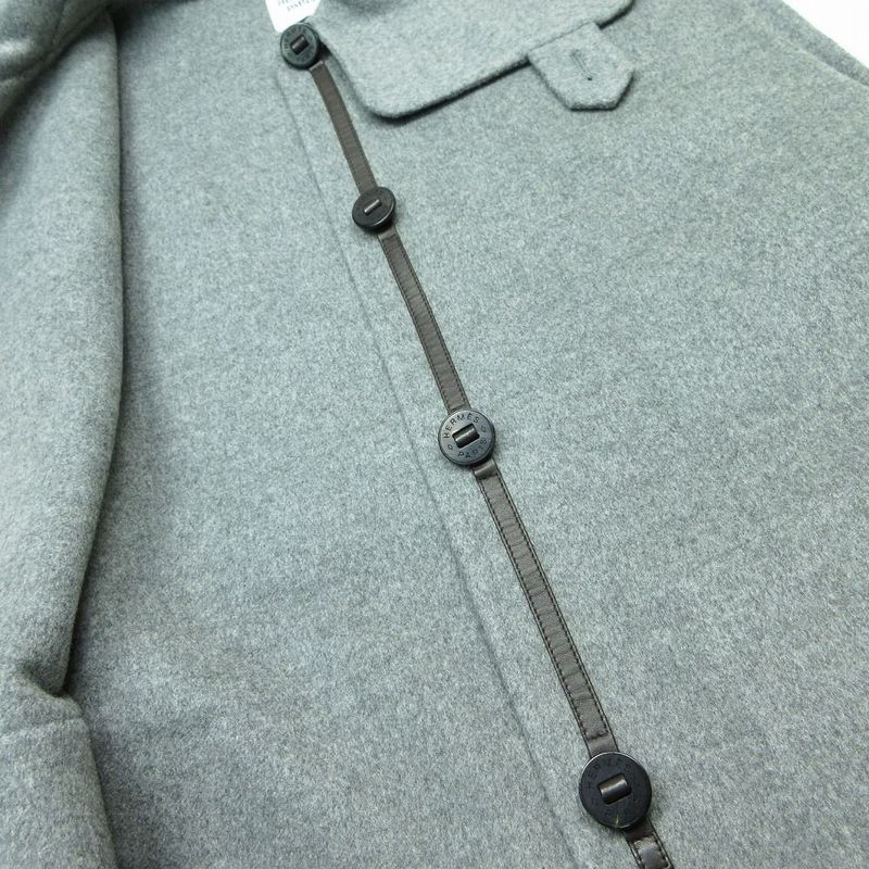 Hermes Cashmere Double Face Long Gilet No Sleeve Coat 34 XS