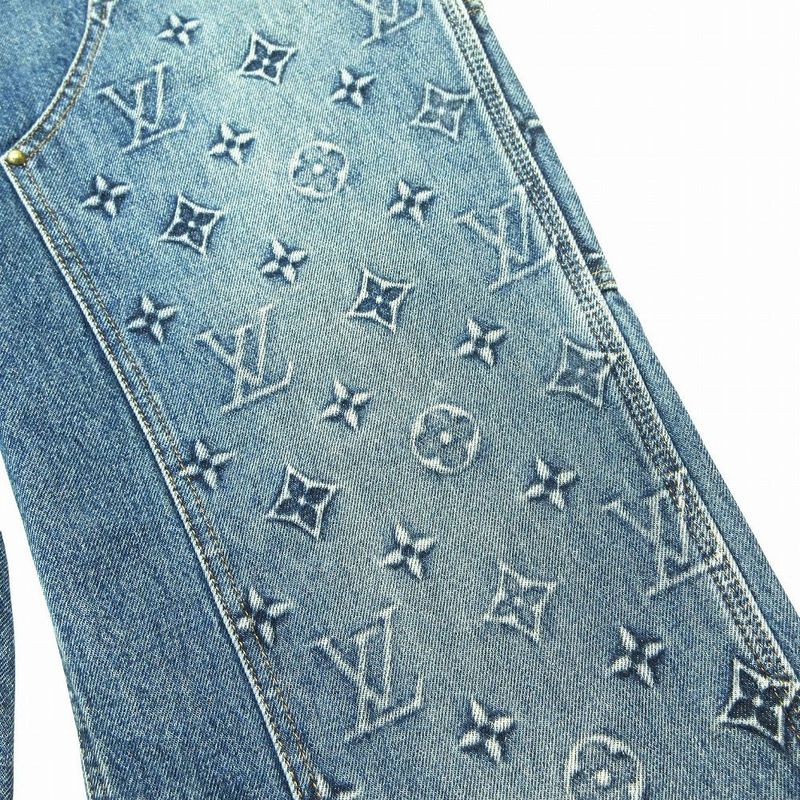 Louis Vuitton Workwear Denim Carpenter Pants Monogram 34