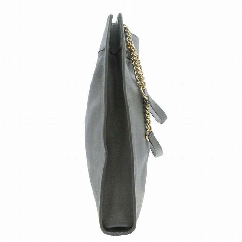Gucci Rajah Taiga Head Chain Large Tote Gray