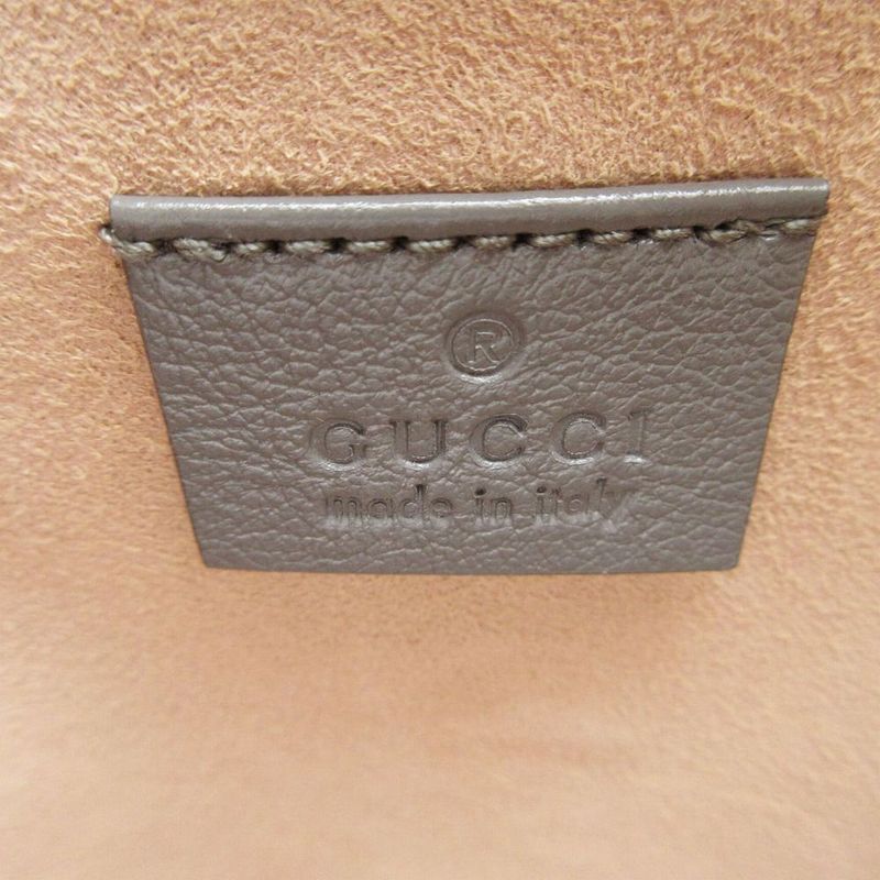 Gucci Rajah Taiga Head Chain Large Tote Gray