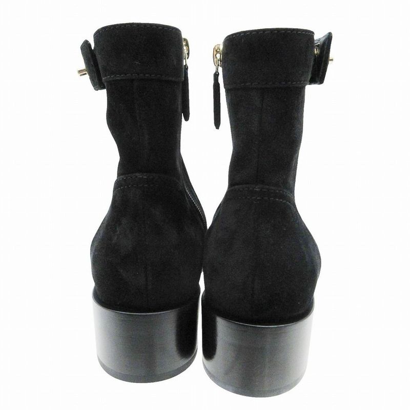 Chanel Suede CC Logo Turnlock Quilted Boots Shoes