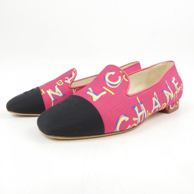 Chanel Flat Shoes Black 35