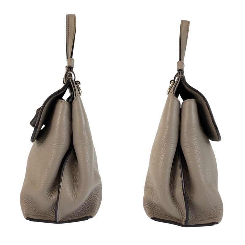 Gucci Bamboo Daily Gray Silver Leather Shoulder Bag