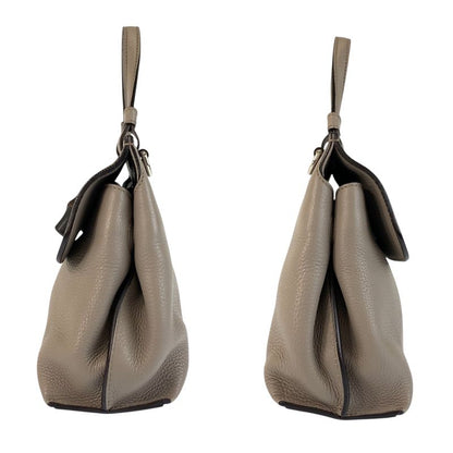 Gucci Bamboo Daily Gray Silver Leather Shoulder Bag