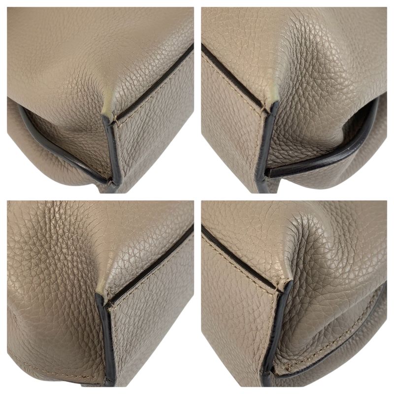 Gucci Bamboo Daily Gray Silver Leather Shoulder Bag
