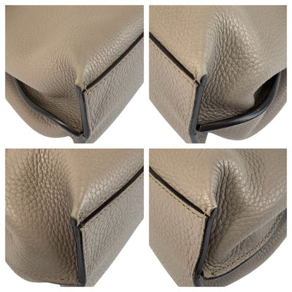 Gucci Bamboo Daily Gray Silver Leather Shoulder Bag