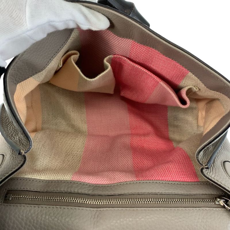 Gucci Bamboo Daily Gray Silver Leather Shoulder Bag