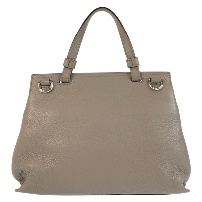 Gucci Bamboo Daily Gray Silver Leather Shoulder Bag