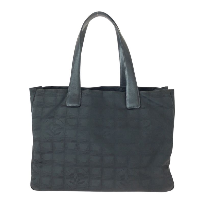 Chanel New Travel Line New Toto MM Black Tote Shoulder Bag