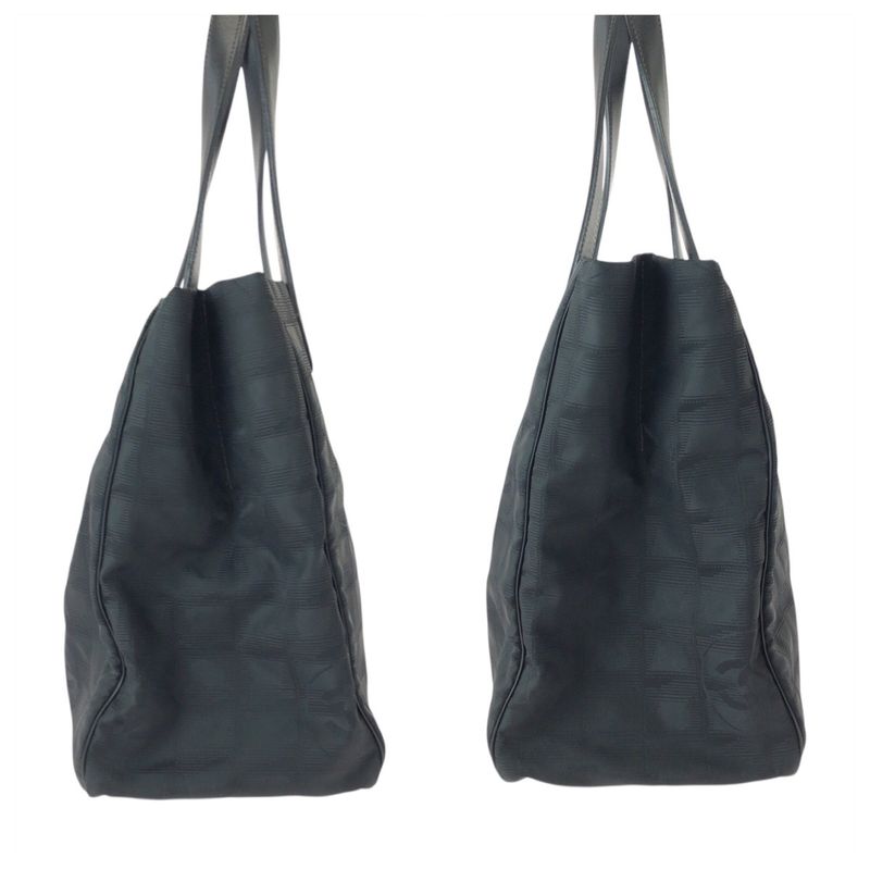 Chanel New Travel Line New Toto MM Black Tote Shoulder Bag