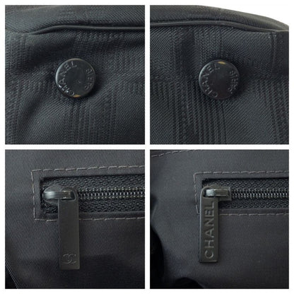 Chanel New Travel Line New Toto MM Black Tote Shoulder Bag