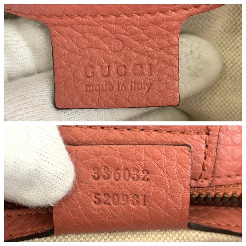 Gucci Bamboo Pink Gold Leather Tote