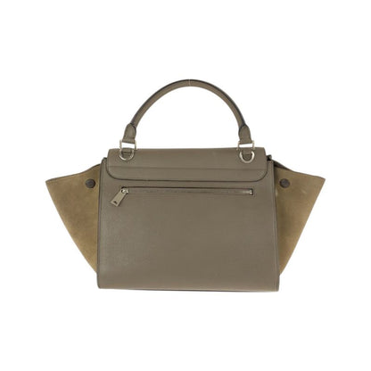 Celine Travelers Grey Silver Leather CU Shoulder Bag