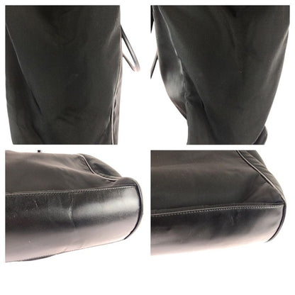 Prada Tessuto Black Gold Nylon Shoulder Bag Tote