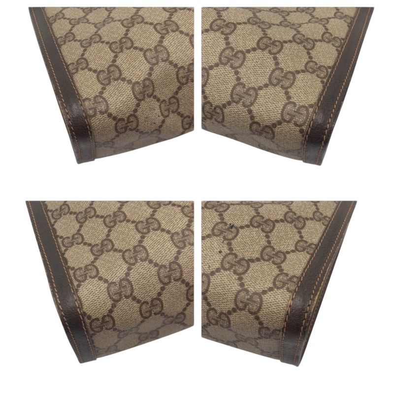 Gucci Vintage Sherry Line Brown Leather 41 014 Clutch