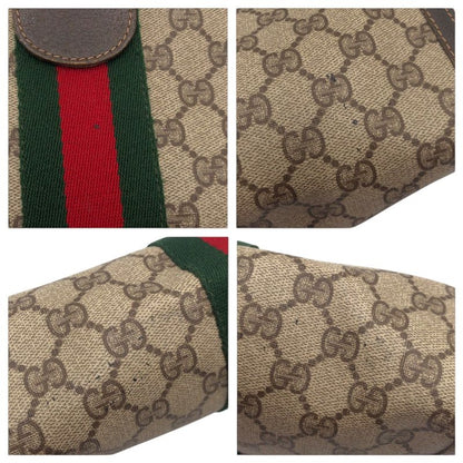 Gucci Vintage Sherry Line Brown Leather 41 014 Clutch