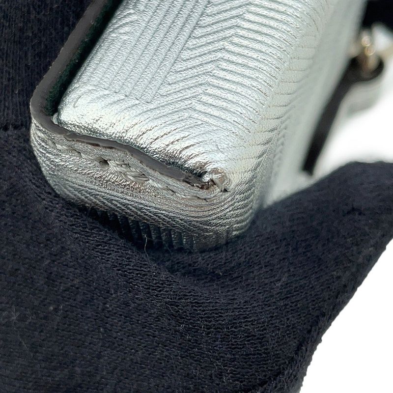 Fendi Charm Nano Baguette Leather Silver-black